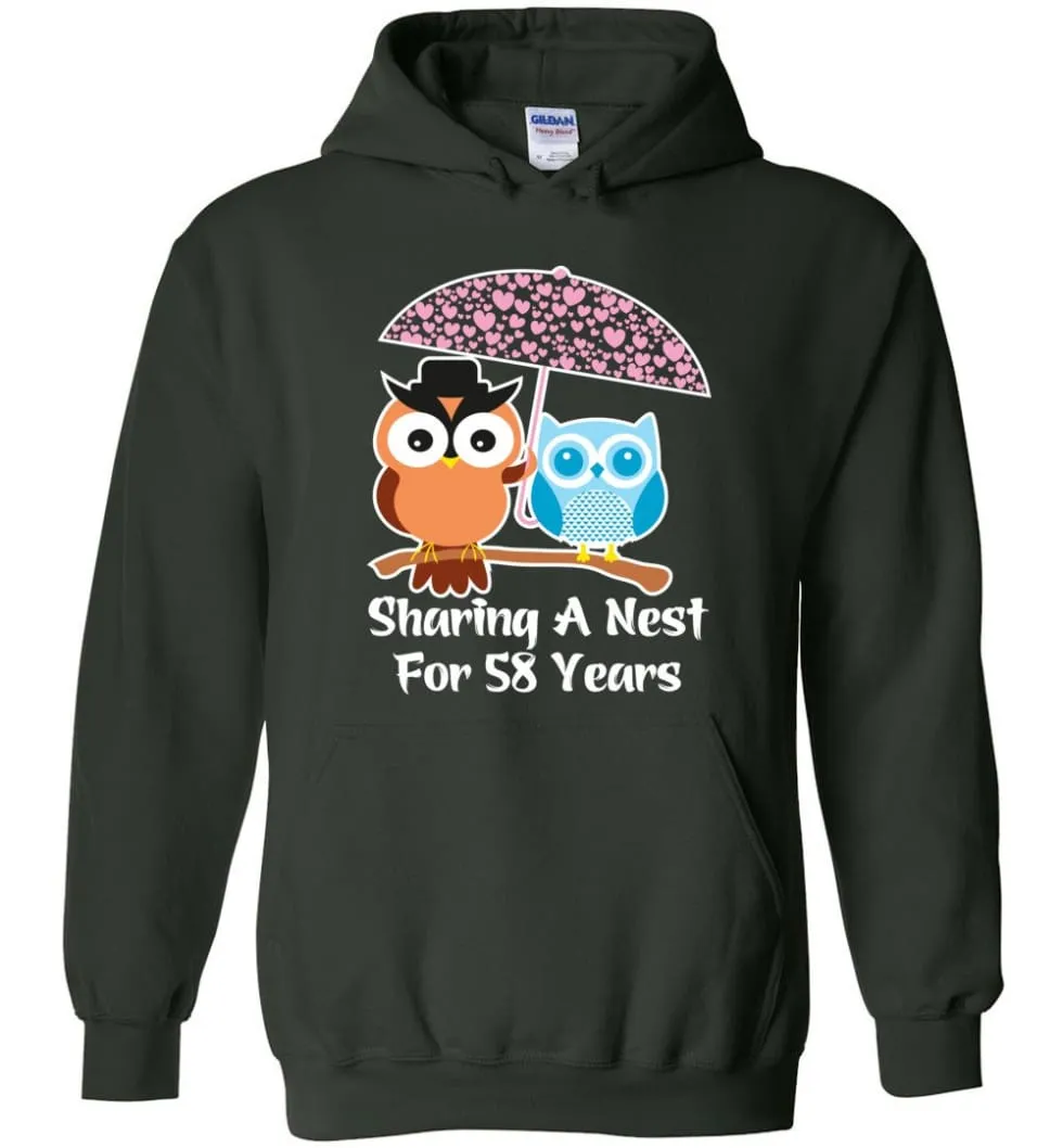 58 Years Wedding Anniversary Gifts Valentine's Day Hoodie