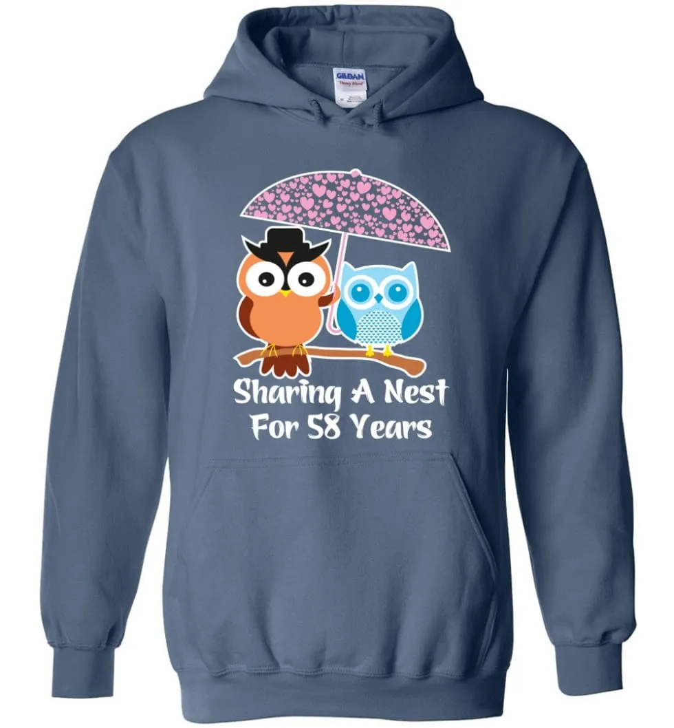 58 Years Wedding Anniversary Gifts Valentine's Day Hoodie