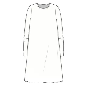 Sure! Heres an optimized title for the product in English with modifiers included:

Elegant A-Line Dress with Long Sleeves and Round Neckline