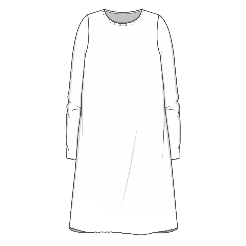 Sure! Heres an optimized title for the product in English with modifiers included:

Elegant A-Line Dress with Long Sleeves and Round Neckline