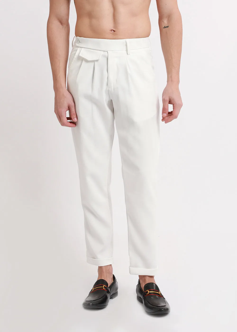 Ace White Korean Trouser