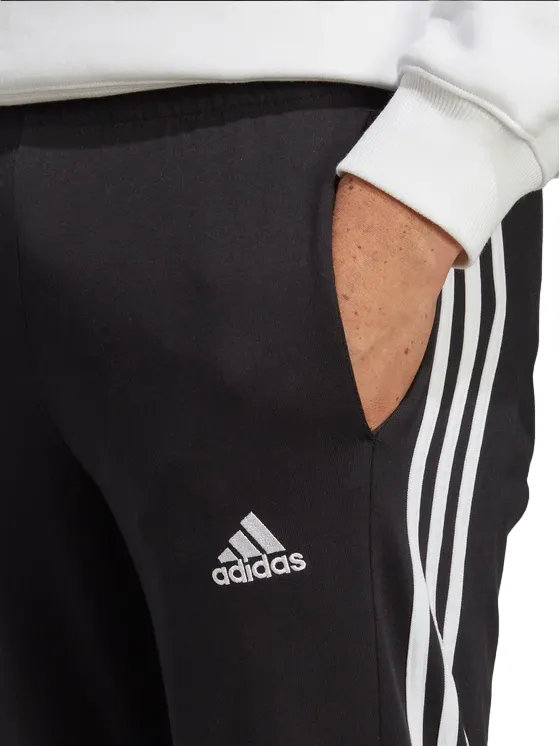 Adidas men's sports trousers in 3-stripe jersey IC0044 black