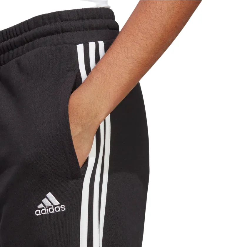 Adidas Women's flared sports trousers with 3 stripes in light cotton IC8775 black-white