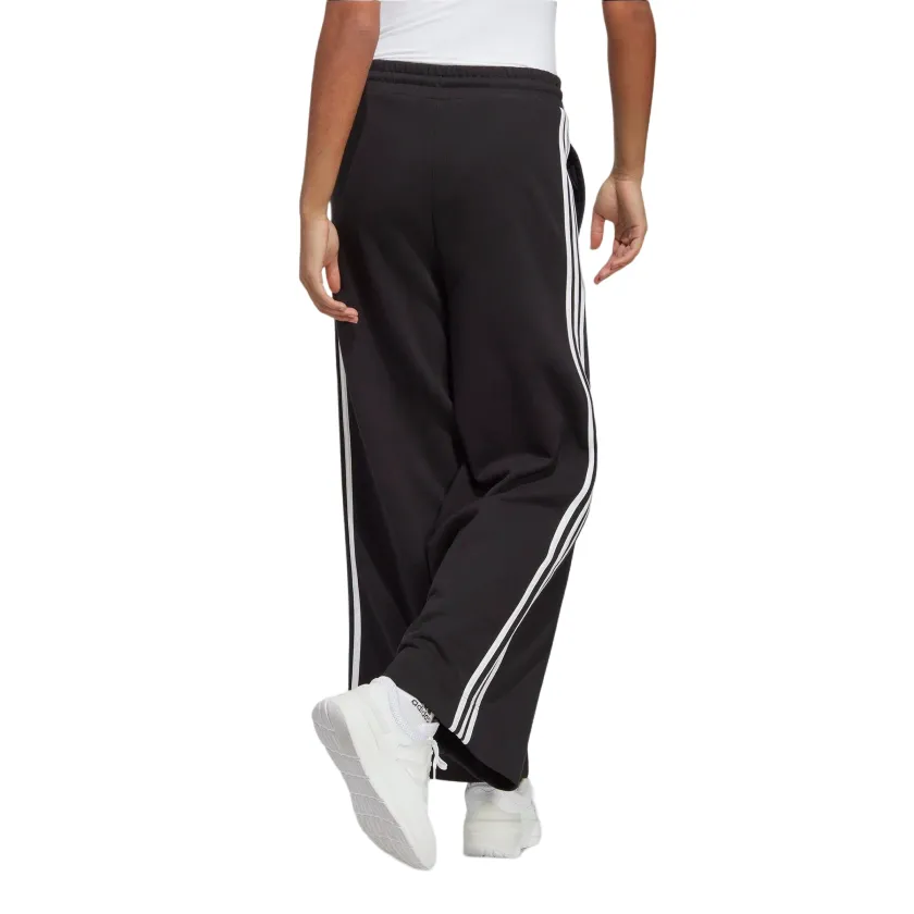 Adidas Women's flared sports trousers with 3 stripes in light cotton IC8775 black-white