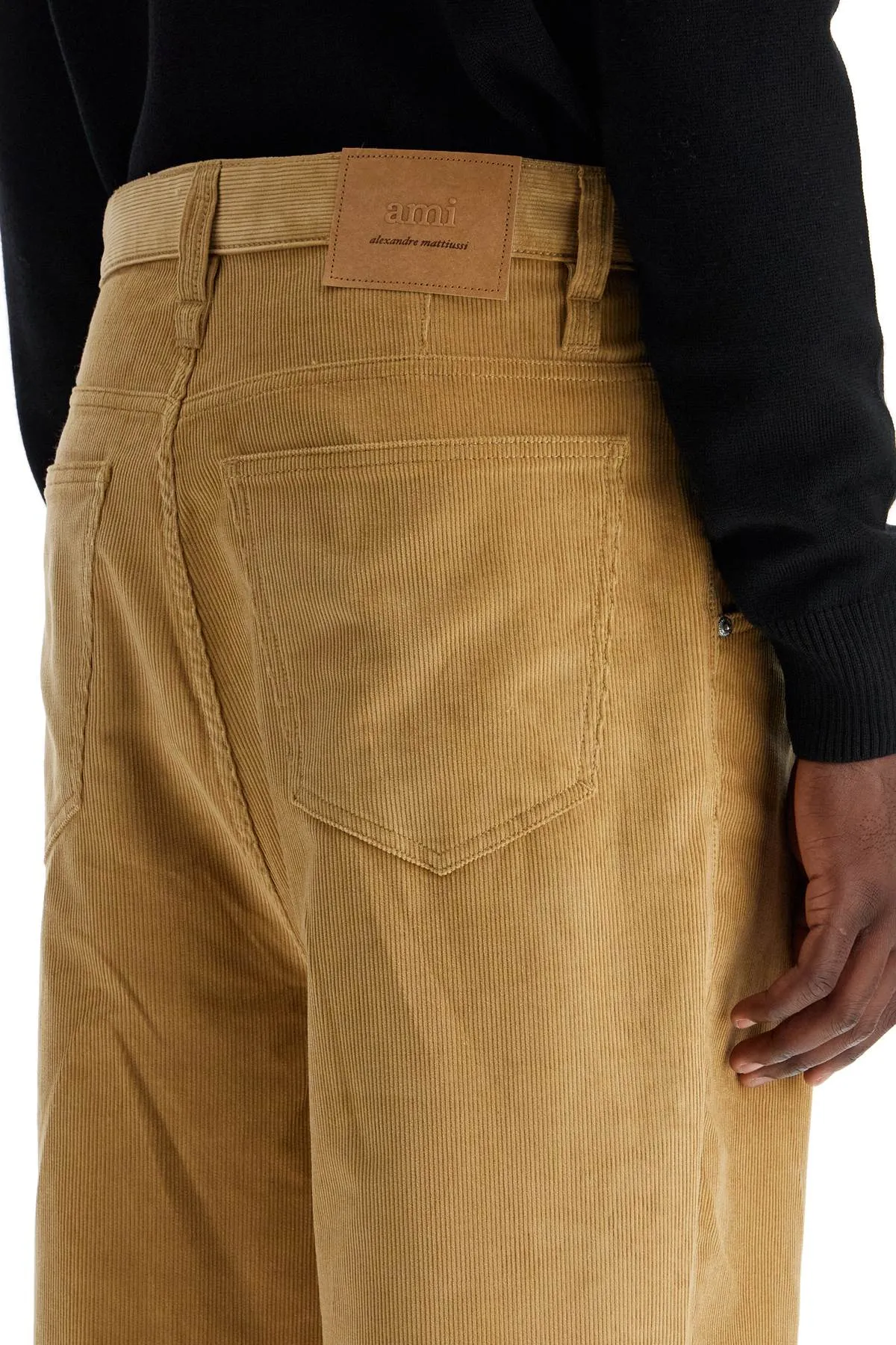 AMI ALEXANDRE MATIUSSI baggy corduroy pants with rib