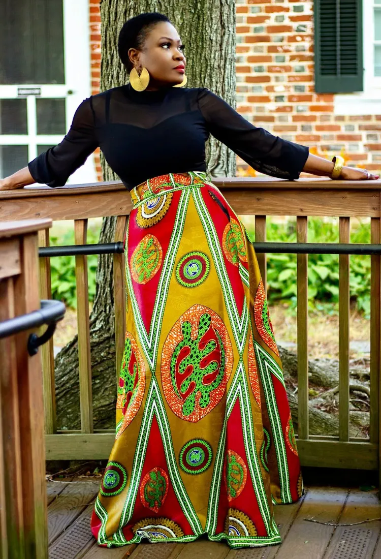 Ankara Maxi High waist  | Front pockets