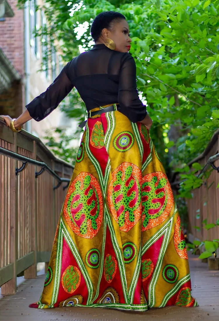 Ankara Maxi High waist  | Front pockets