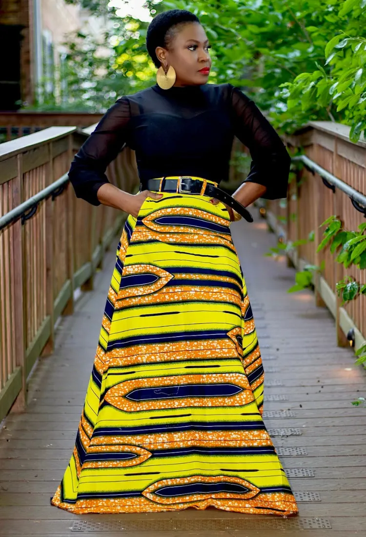 Ankara Maxi High waist  | Front pockets