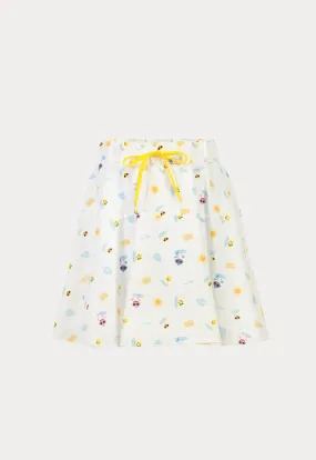 Baby Shark Drawstring Printed Skirt