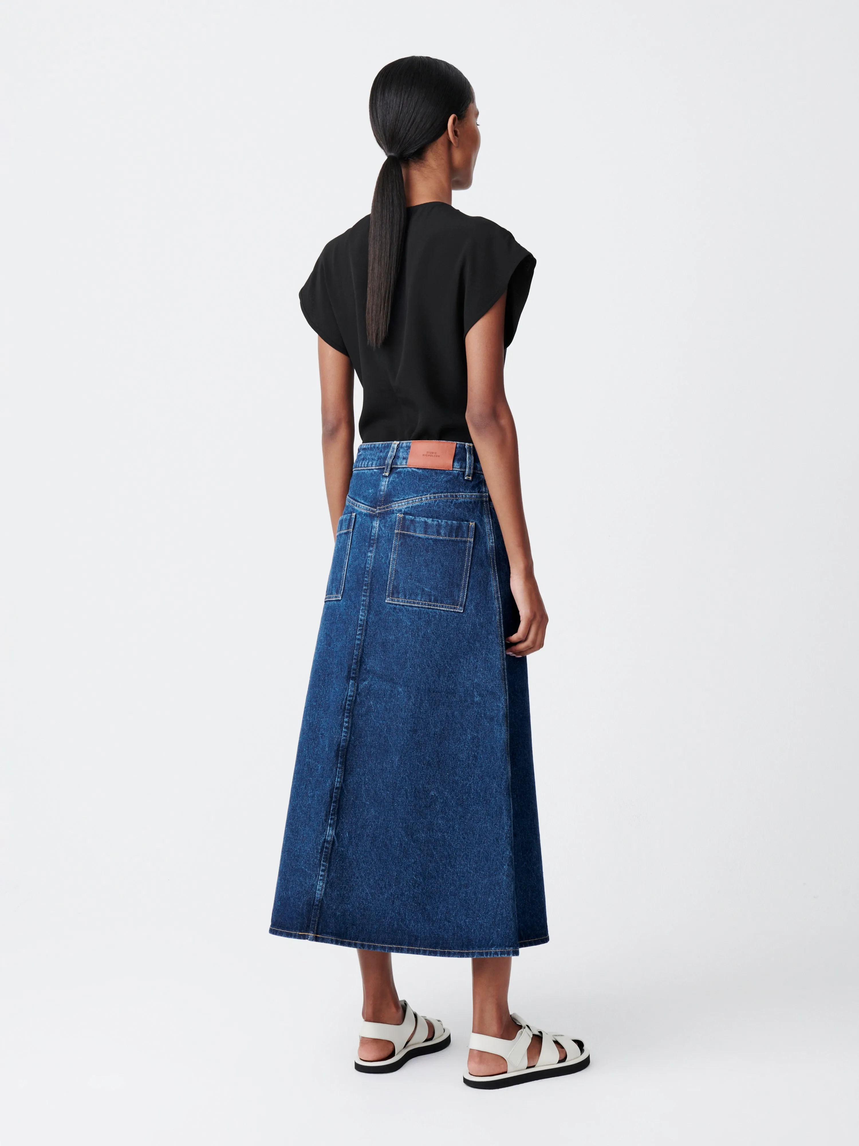 Baringo Denim Skirt in Indigo Wash