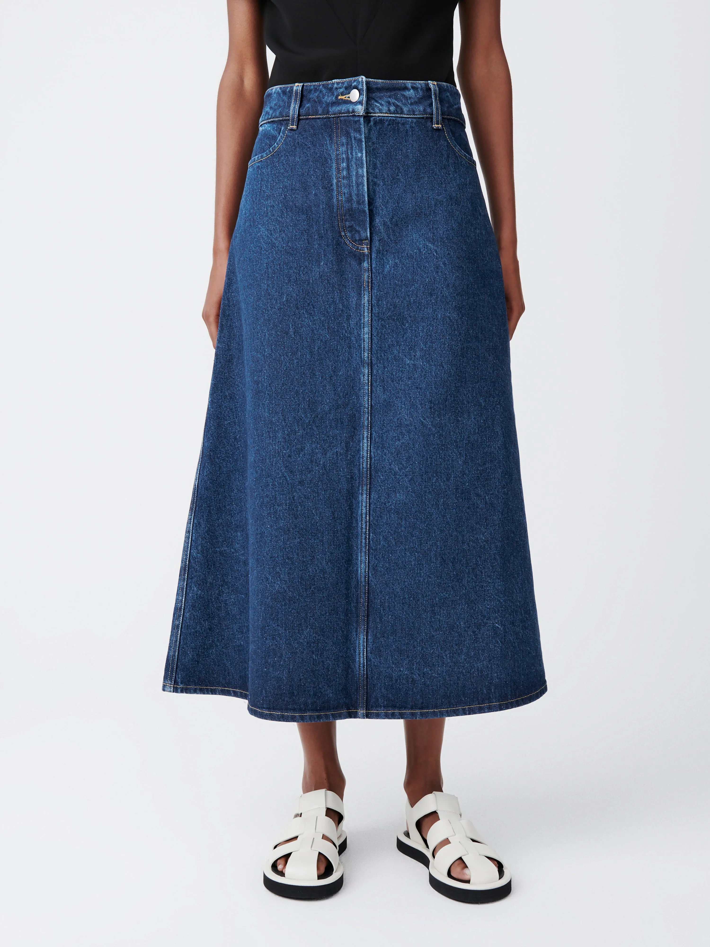 Baringo Denim Skirt in Indigo Wash