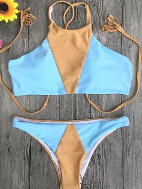 Beach Please High Neck Bikini Sets