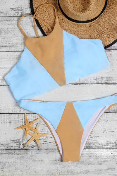 Beach Please High Neck Bikini Sets