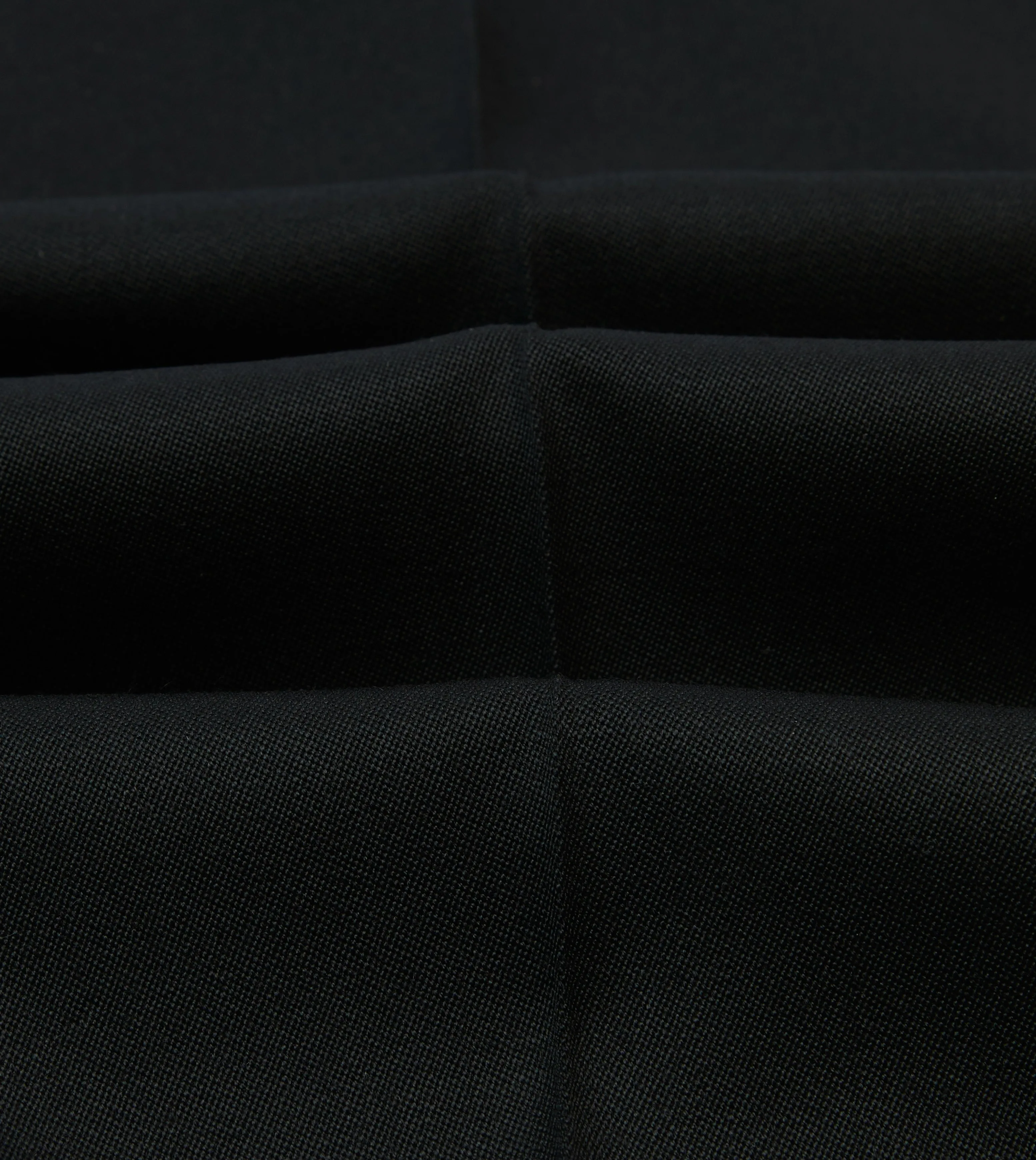 Black Barathea Wool Single Pleat Dinner Trousers