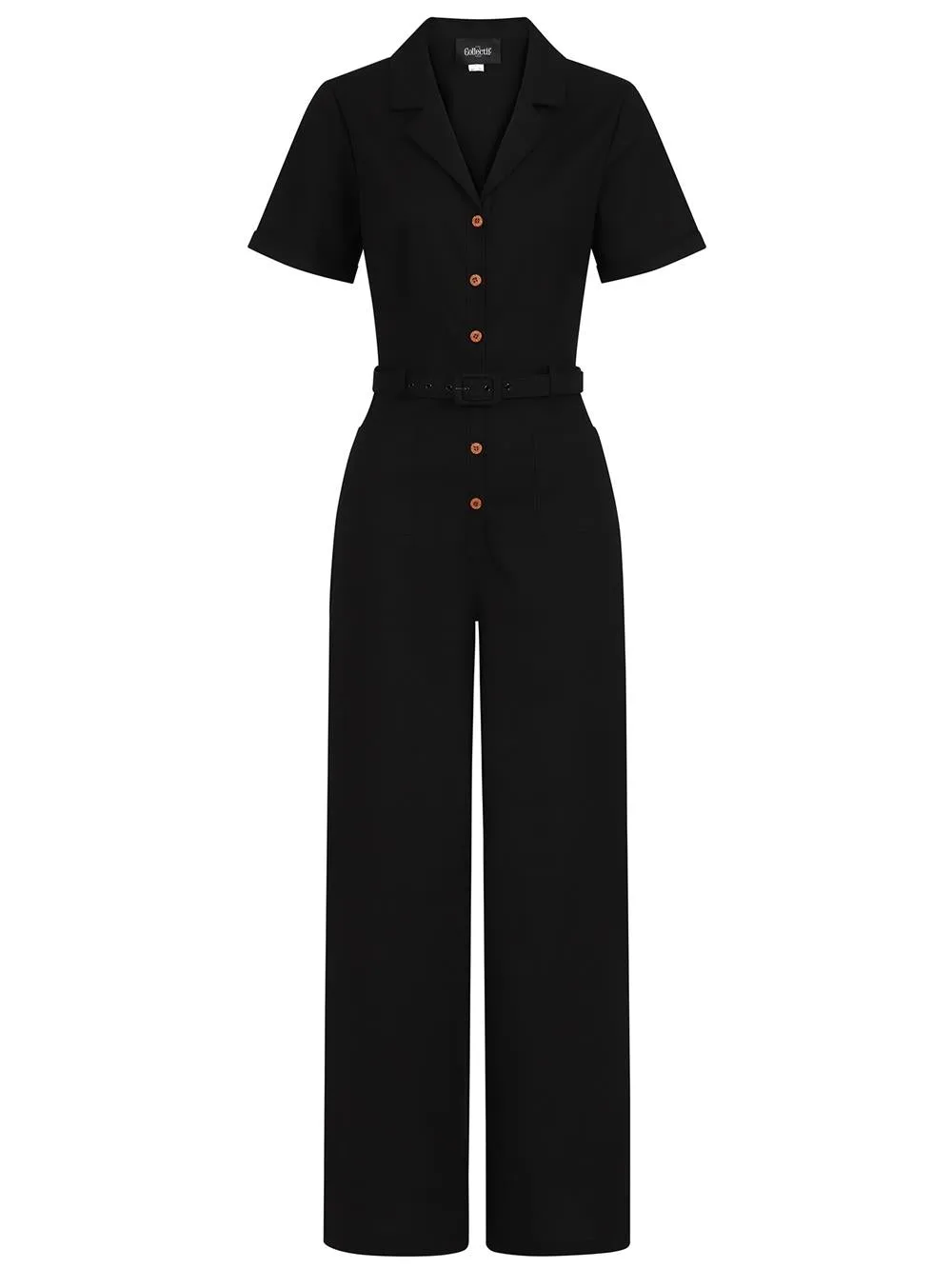 Black Siren Suit Vintage Style Jumpsuit