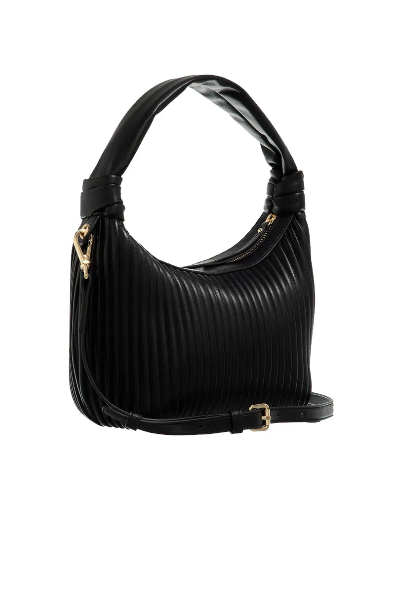 Borsa Pleated Pu - Nero