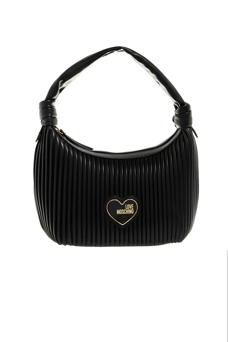 Borsa Pleated Pu - Nero