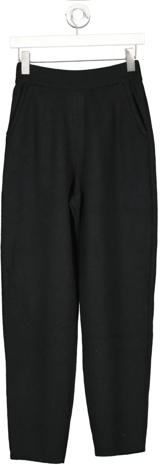 Brazilika Black Merino Wool Knitted Trousers UK XS/S