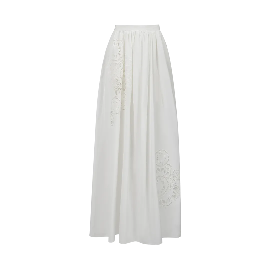 Broderie Anglaise Maxi Skirt