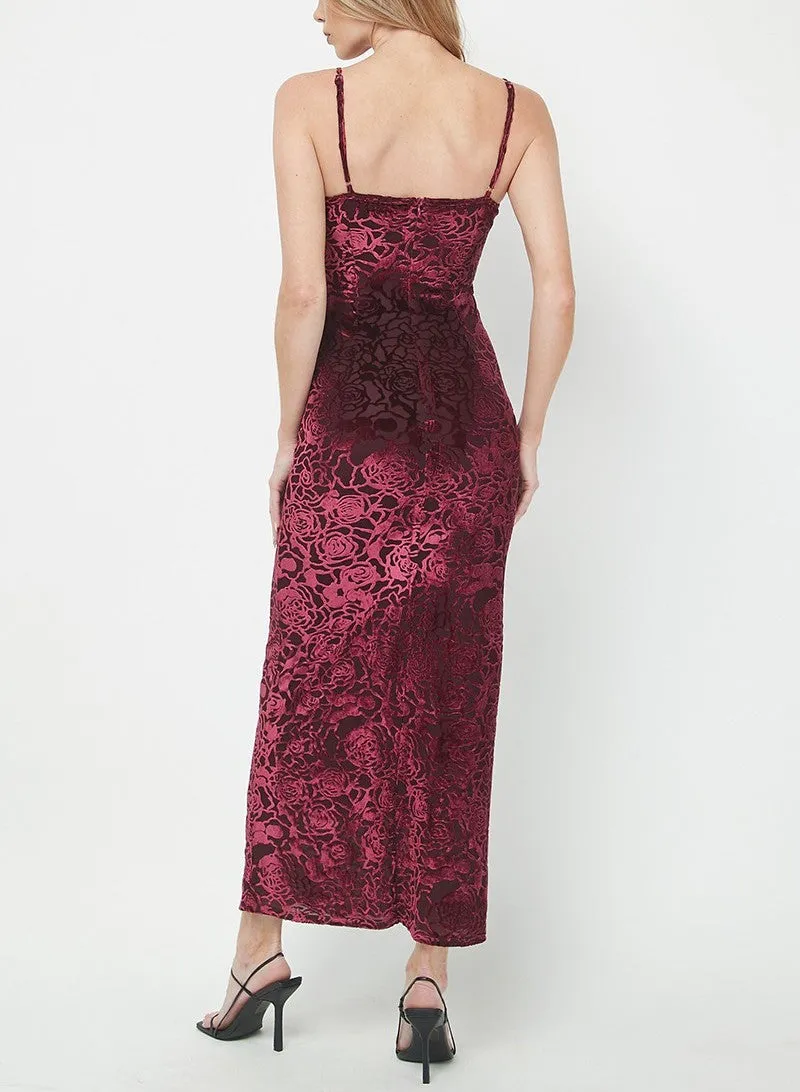 Burnout Velvet Maxi Dress