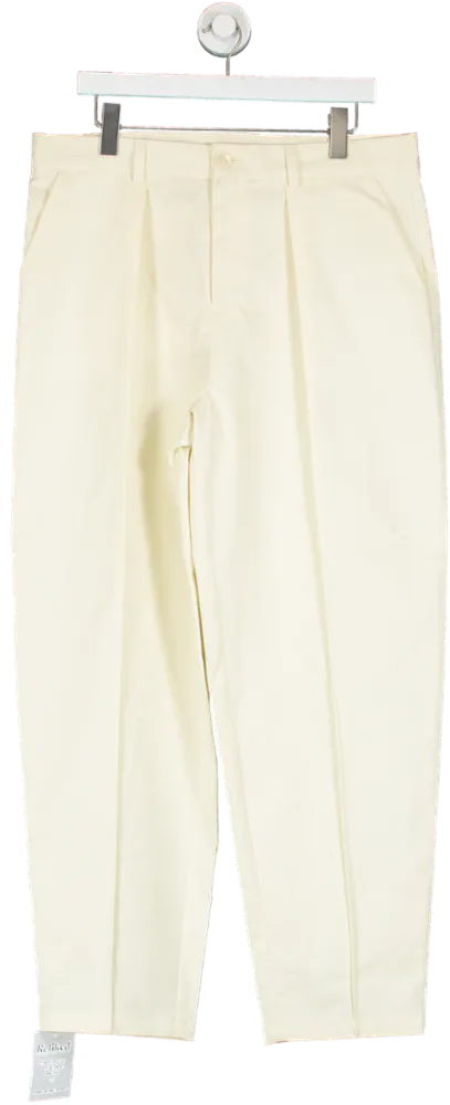 Collusion Cream Pin Tuck Trousers W34