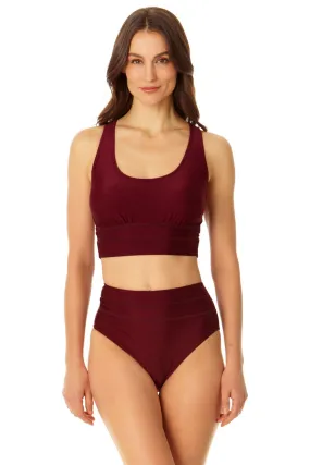 Coppersuit - Women's Banded Halter Longline Bra Swim Top