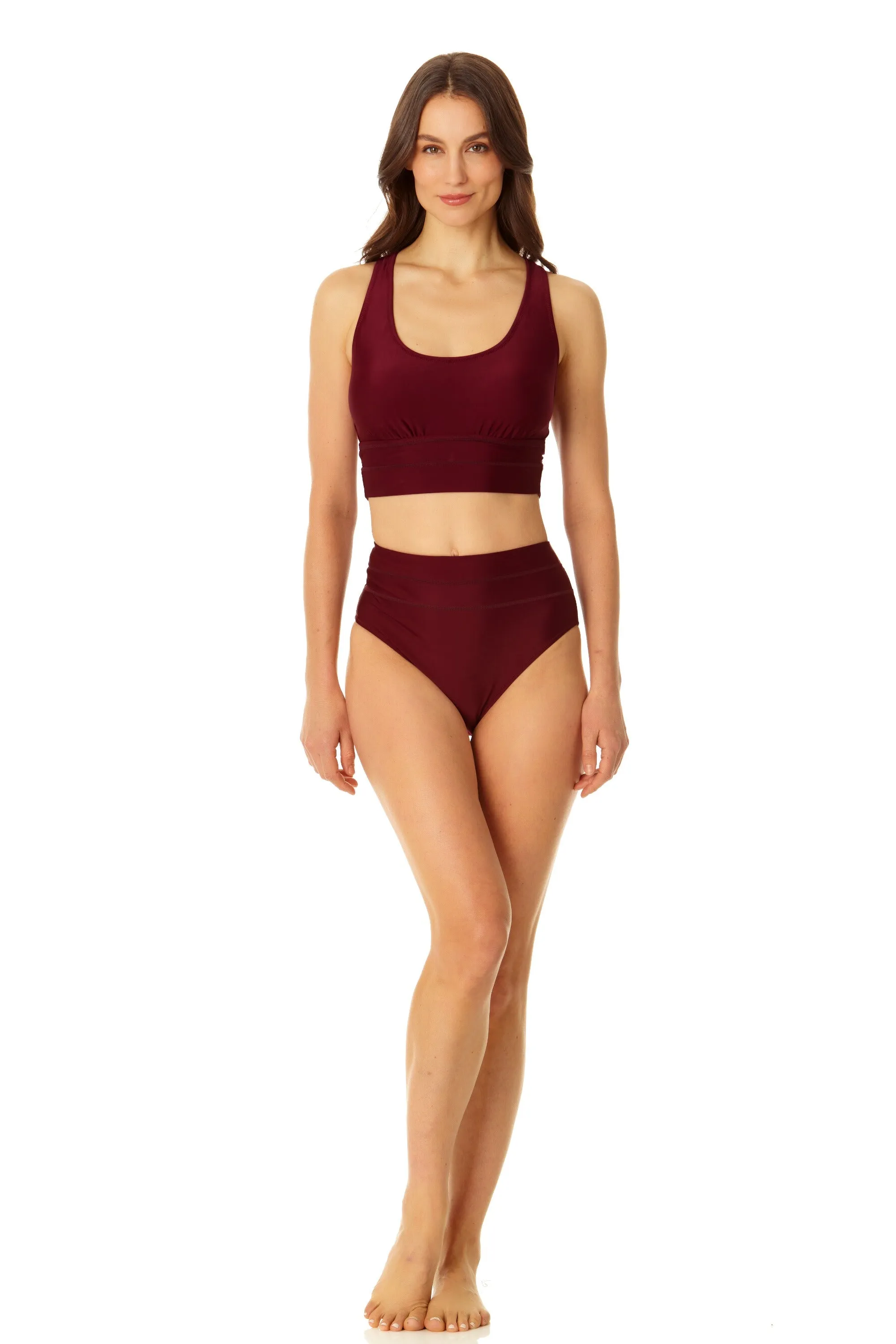 Coppersuit - Women's Banded Halter Longline Bra Swim Top