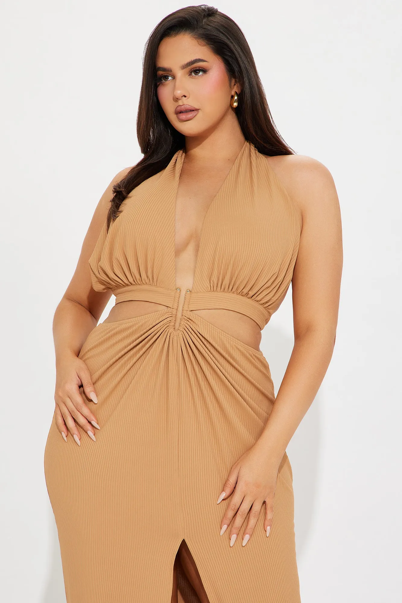 Cora Cut Out Maxi Dress - Mocha