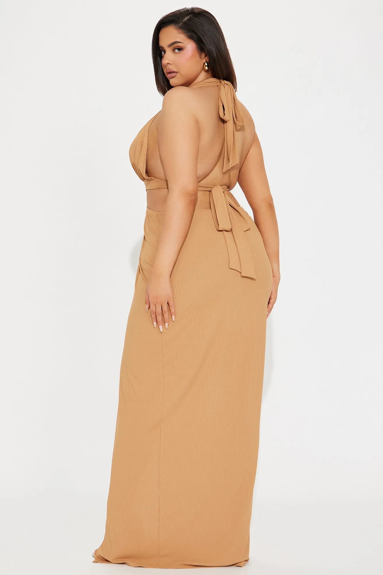 Cora Cut Out Maxi Dress - Mocha