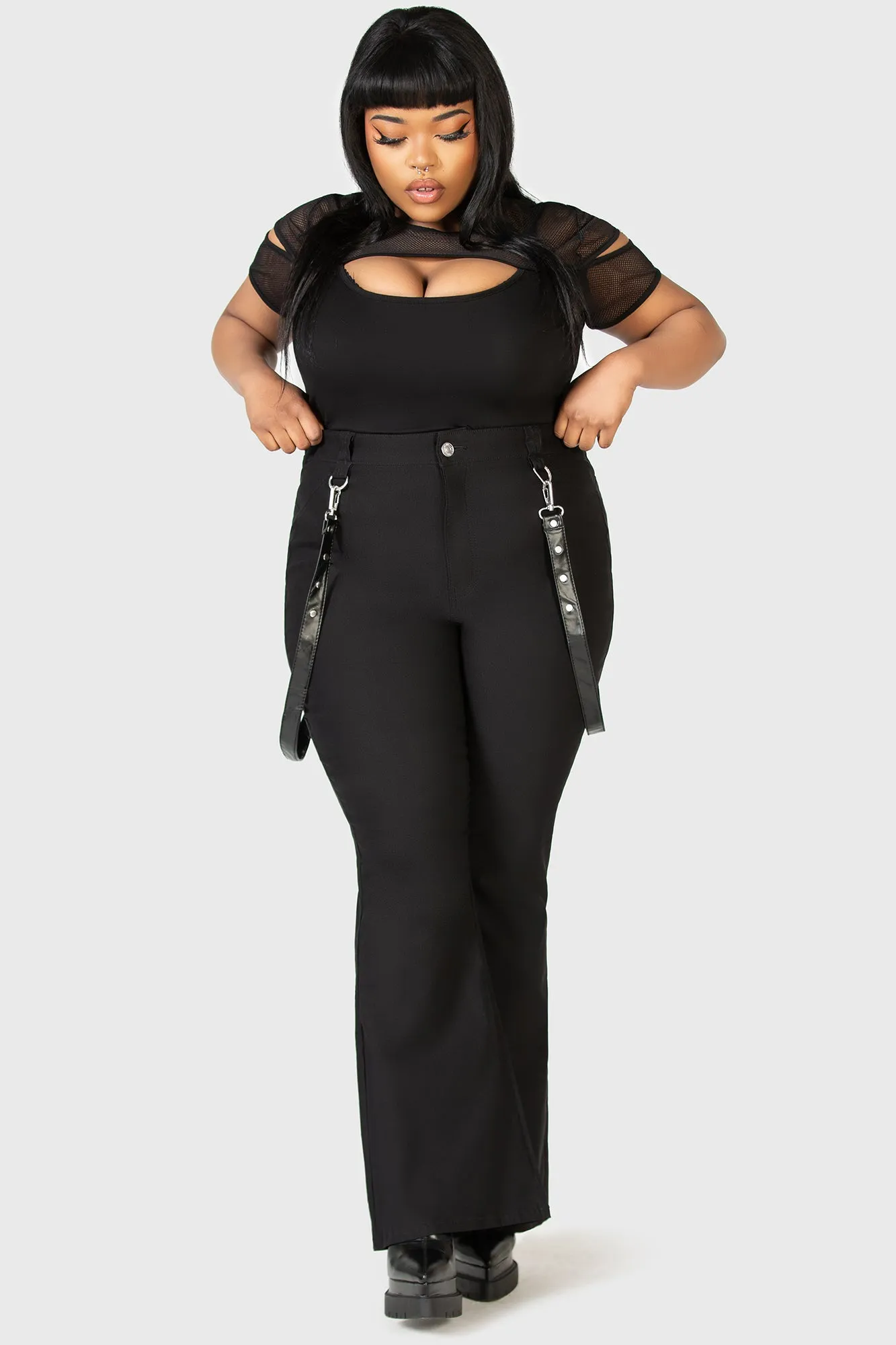 Cutout Bondage Trousers [PLUS]