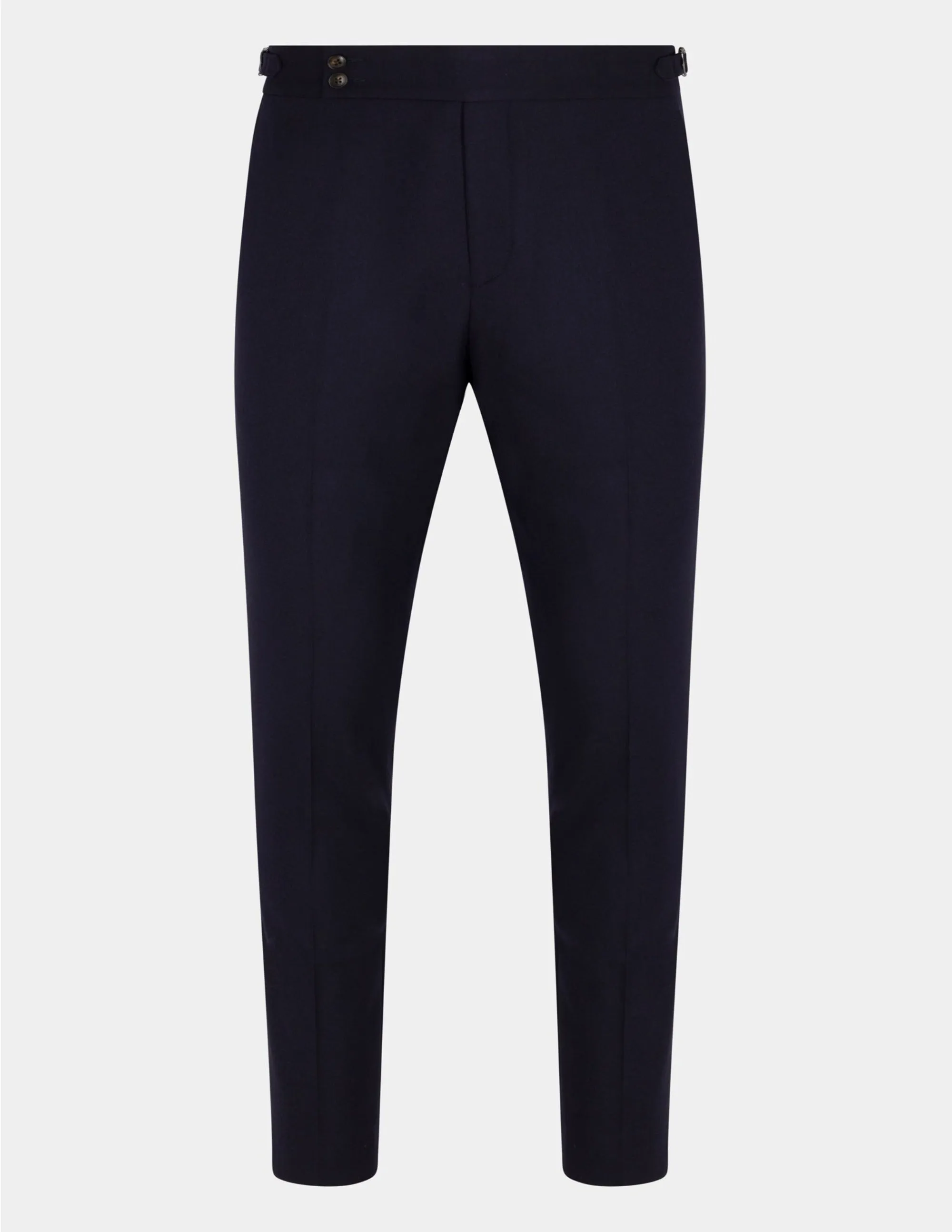 Dark Blue Wool Trousers Double Button