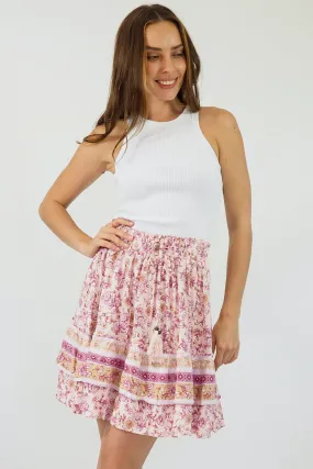 Delphine Skirt- Pink/Yellow