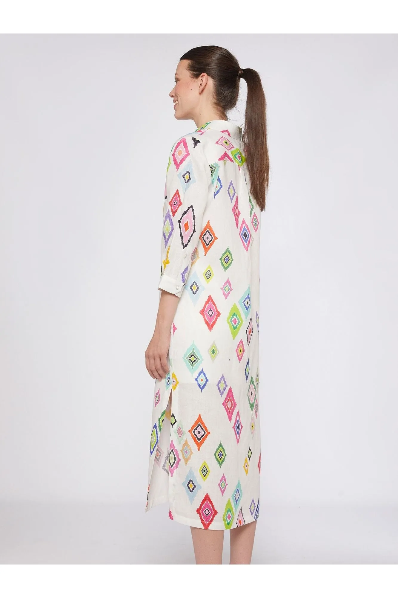 Diamond Ikat Antonella Midi Shirt Dress