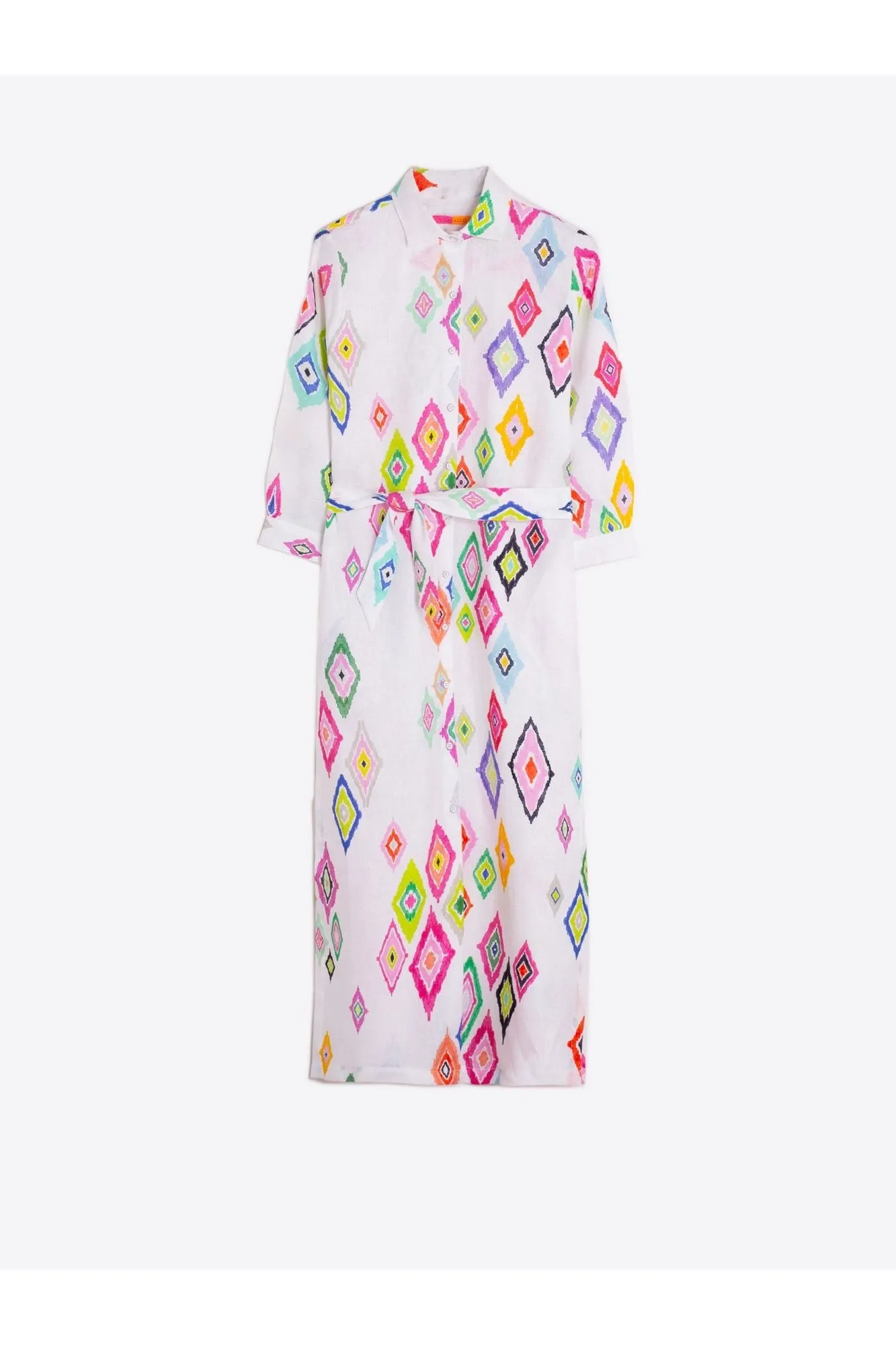 Diamond Ikat Antonella Midi Shirt Dress