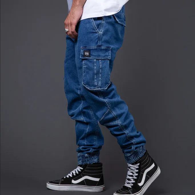 Dolly Noire Denim Cargo trousers PA903-PD-02 blue