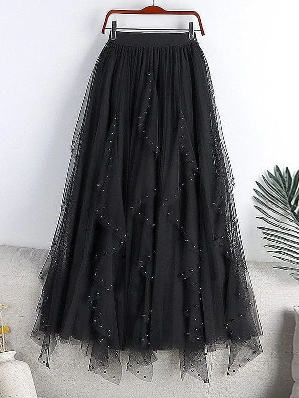 Elegant and Versatile Women's One-Size Swing Long Skirt