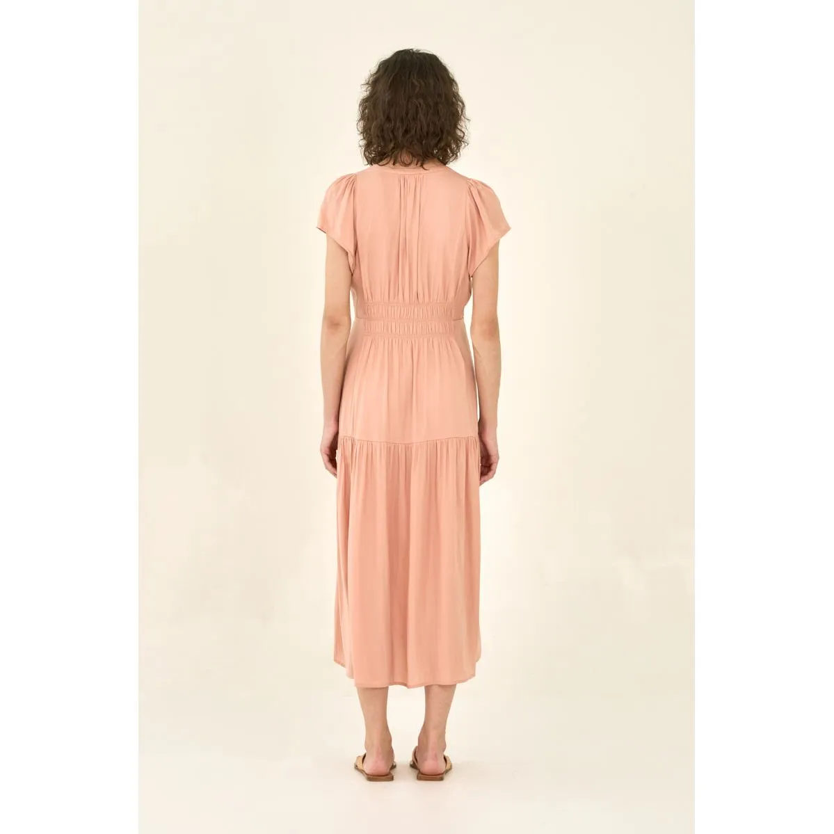 Ezrie Grade and Gather Peche Midi Dress