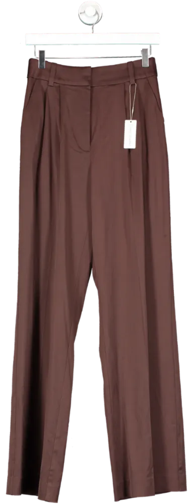 Favorite Daughter Brown The Favorite Satin Trousers UK 8