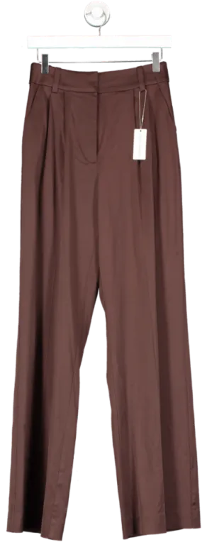 Favorite Daughter Brown The Favorite Satin Trousers UK 8