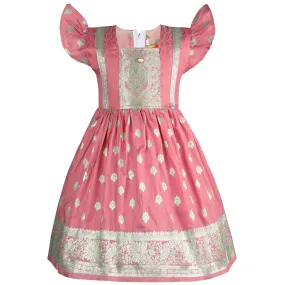 Girls A-Line Embroidered Dress