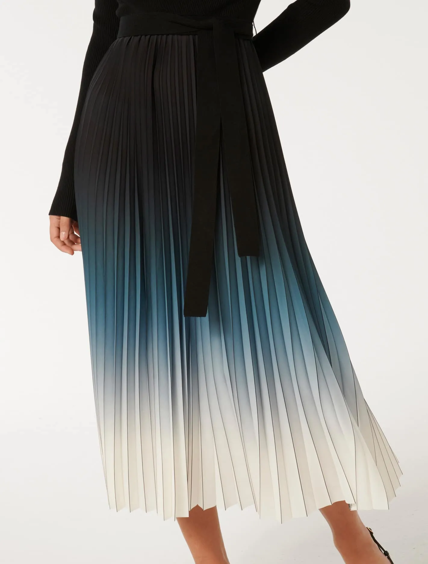 Harmony Ombre Pleat Midi Dress