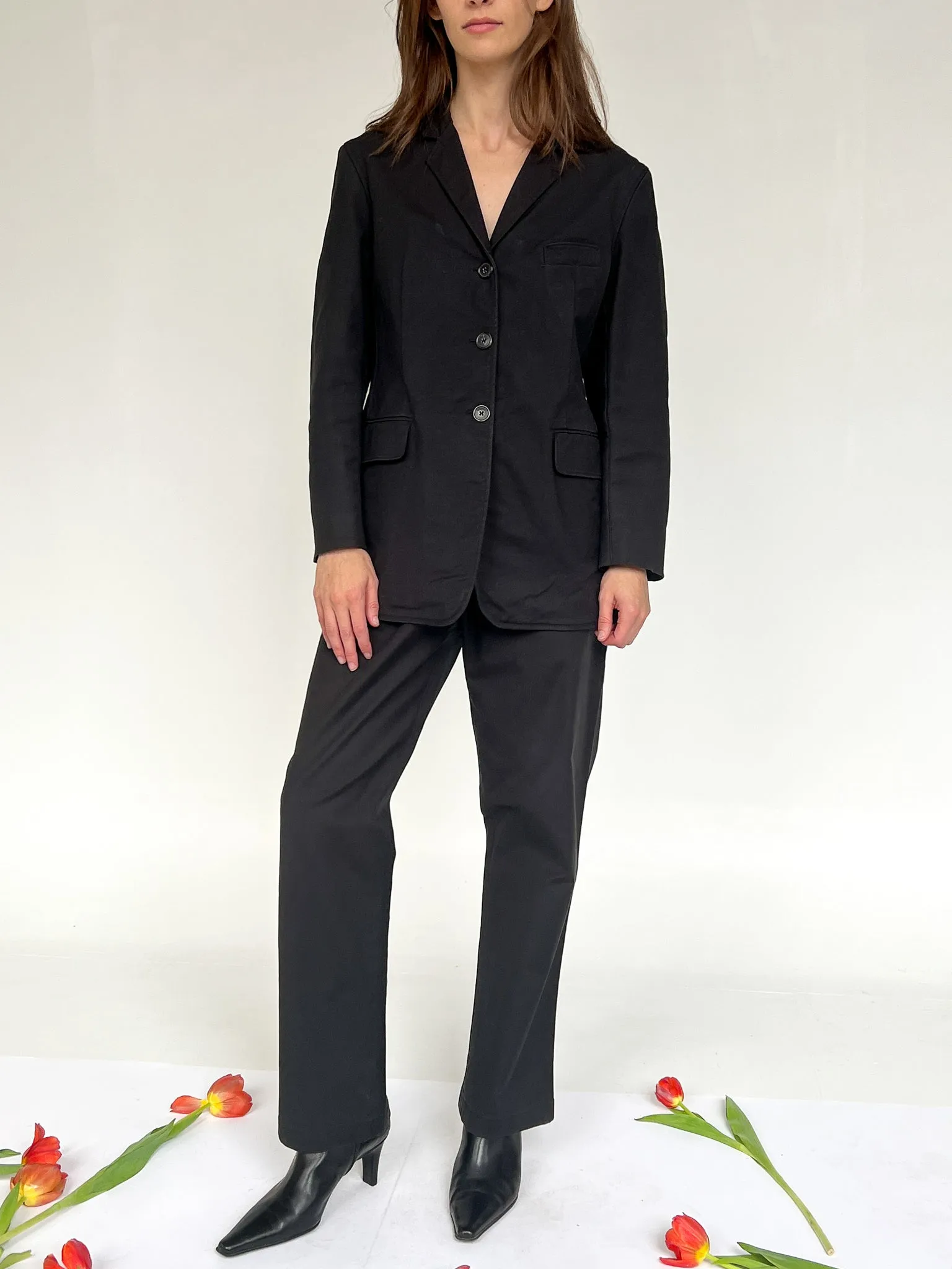 Jil Sander Black Cotton Blazer (L)