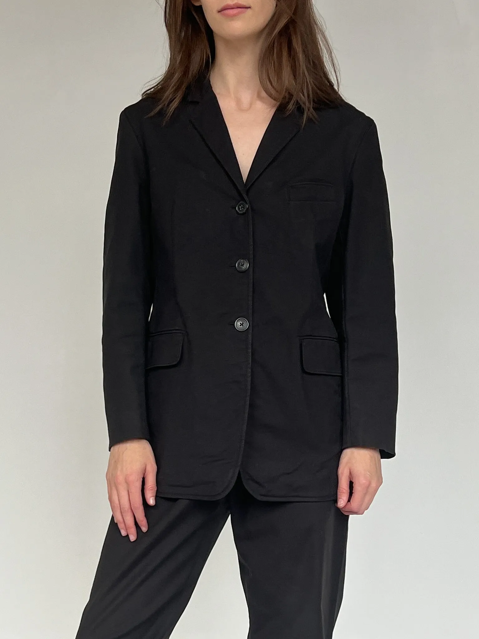 Jil Sander Black Cotton Blazer (L)