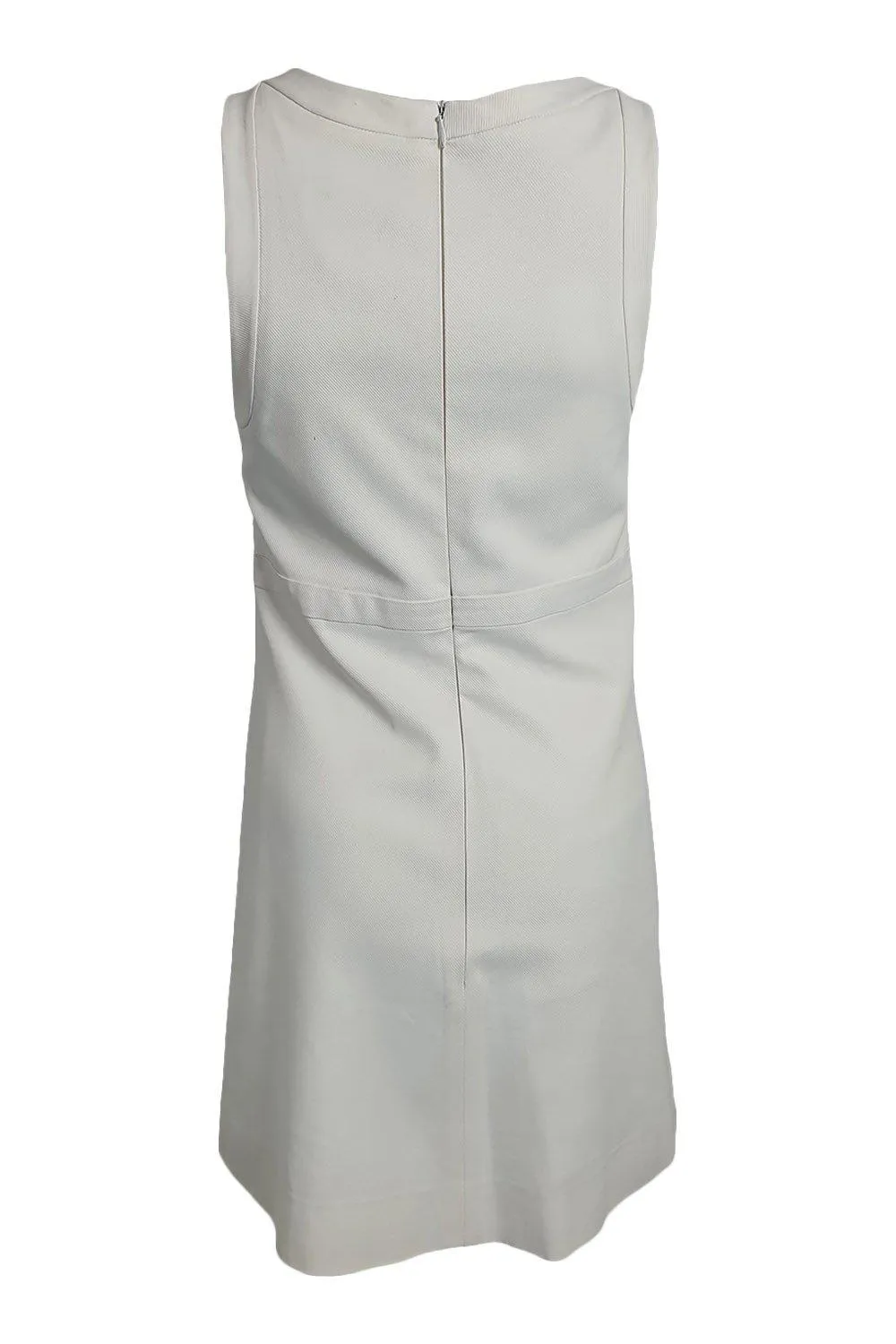 JIL SANDER Off White Sleeveless Shift Mini Dress (FR 38 | UK 10 | US 6)