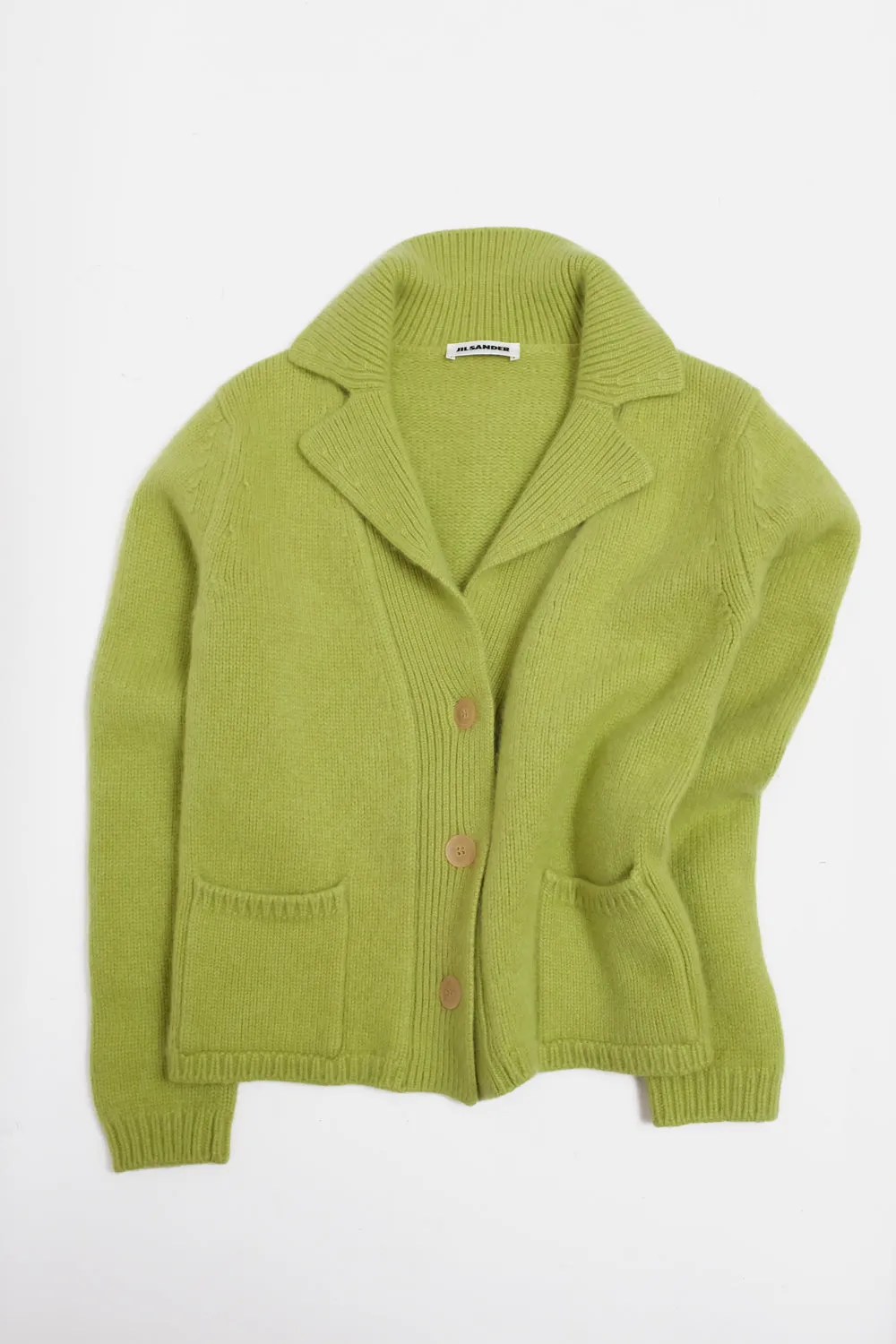 JIL SANDER PURE CASHMERE GREEN BLAZER JACKET