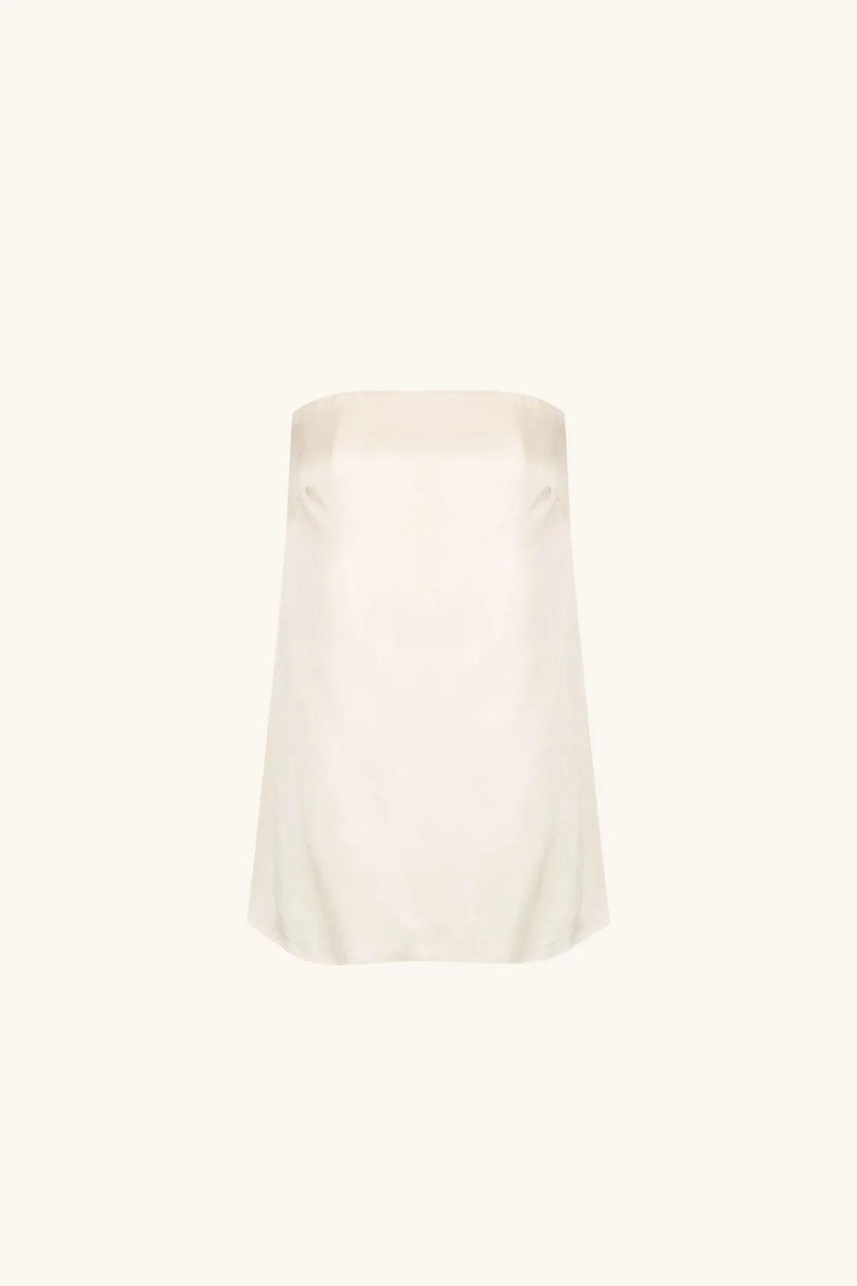 LA LUNE STRAPLESS COLUMN TOP - CREAM