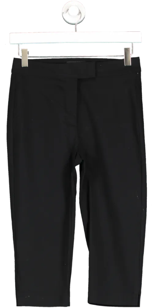 Lamarque Black The Celine Stretch Twill Capri Cropped Trousers UK S