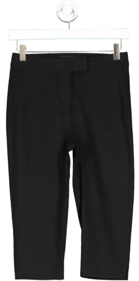 Lamarque Black The Celine Stretch Twill Capri Cropped Trousers UK S