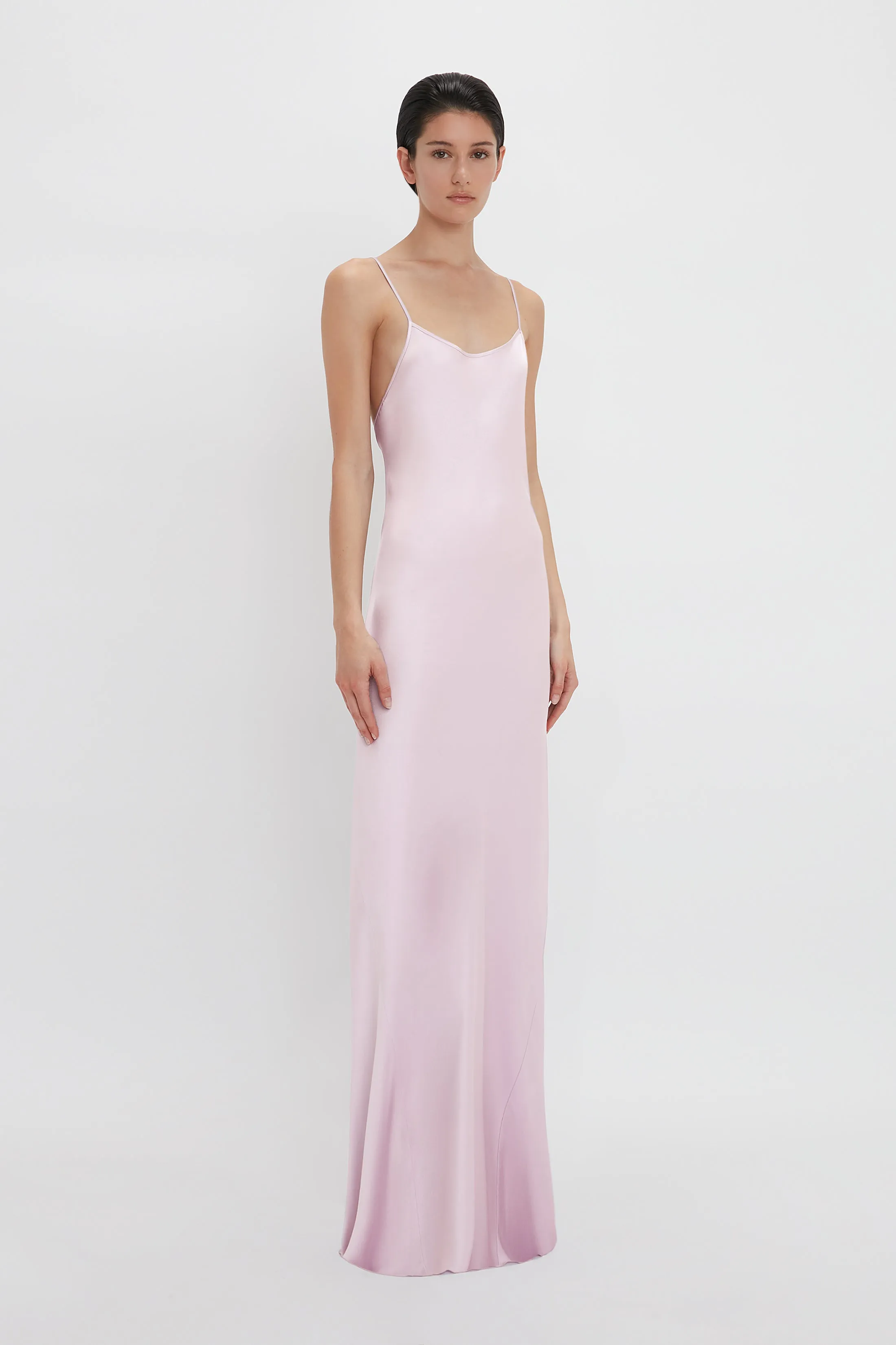 Low Back Cami Floor-Length Dress In Rosa