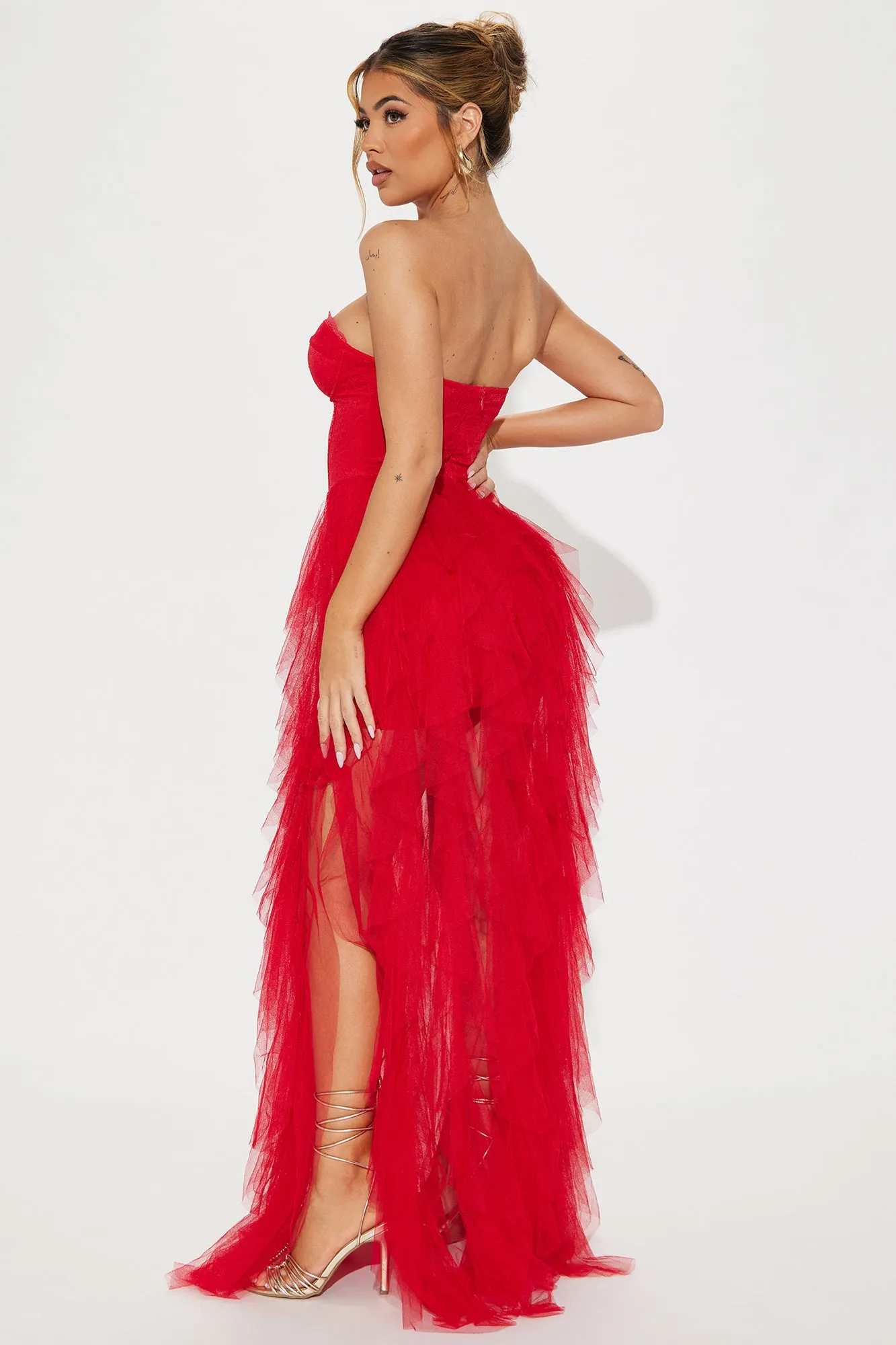 Lucy Tulle Gown - Red